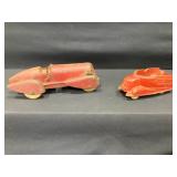 Two Vintage Toy Trucks Metal & Plastic