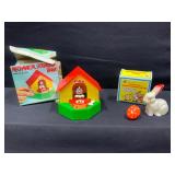 Mechanical Dog Bank & Magnetic Rabbit & Egg