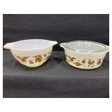 Pyrex Early American Bowl & Casserole Dish & Lid