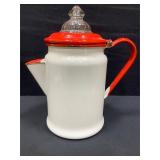 Enamelware Coffee Pot with Lid