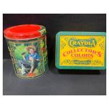 Coca-Cola Puzzle & Tin Crayola Tin with Crayons