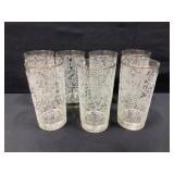 Libby MCM Lace Pattern Highball Glasses