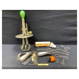 Antique Lot including Bottle Openers, Mixer, &More