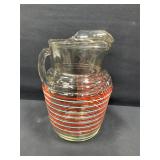 Hazel Atlas Art Deco Glass Pitcher