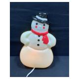 Hard Plastic Light Up Snowman