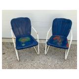 Vintage Metal Lawn Chairs Set of 2