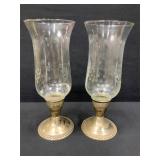 Duchin Creation Sterling Silver Hurricane Lamps
