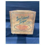 Wooden Sea Island Sugar Crate