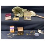 Jewelry Lot and Vintage Brush