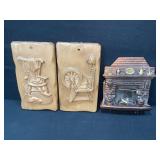Chalkware Wall Decor & Fireplace Key Holder
