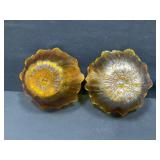 Carnival Glass Sunflower Bowls