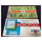 Monopoly and Park and Shop Board Games