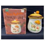Merry Mushroom Cookie Jar with Box