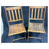 Wooden Vintage Folding Chairs