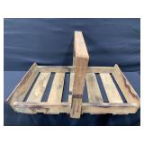 Primitive Wooden Berry Caddy