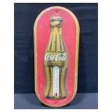 Coca-Cola Embossed Metal Thermometer