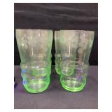 Uranium Etched Glasses