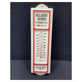 Allaert Acres Advertising Metal Thermometer