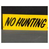 No Hunting Metal Sign