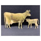 DeLaval Metal Advertising Cow Signs