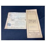 Wrought Iron. Co. & Jos.Rodgers Cutlery Papers