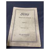 Ford Model T Price List 1924