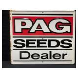 PAG Seed Dealer Embossed Metal Sign