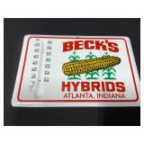 Beckï¿½s Hybrids Metal Thermometer