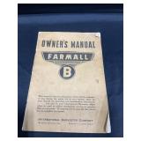 International Harvester Farmall B Manual