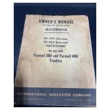 International Harvester McCormick Cultivator Book