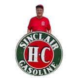 Sinclair Gasoline H-C Double Sided Porcelain Sign
