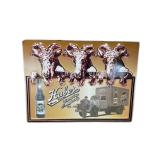 Huber Bock Embossed Metal Sign