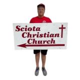 Sciota Christian Church Metal Sign