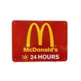 McDonaldï¿½s 24 Hours Metal Sign