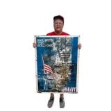 Navy Double Sided Metal Sign