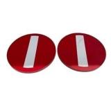 #1 Circle Metal Red Signs