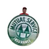 Mutual Service Insurance Double Sided Metal Sign