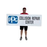PPG Collision Repair Center Embossed Metal Sign