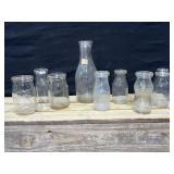 Vintage Glass Milk Bottles