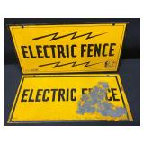 Qwik-Way Electric Fence Tin Signs