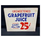 Grapefruit Juice Grocery Store Price Sign
