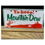 Mountain Dew Metal Embossed License Plate