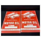 Russolene Motor Oil Labels
