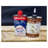 Spaulding Glove Dressing & Gun Oil Cans