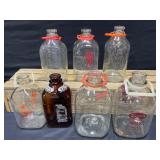 Various Glass Milk Bottles