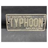 Cast Iron Typhoon Sign