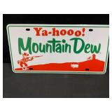 Mountain Dew Metal License Plate