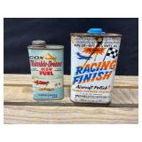 Cox Glow Fuel & Racing Finish Aircraft Cans