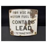 Motor Fuel Metal Plate