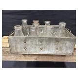 Metal Milk and Glass Milk Bottles